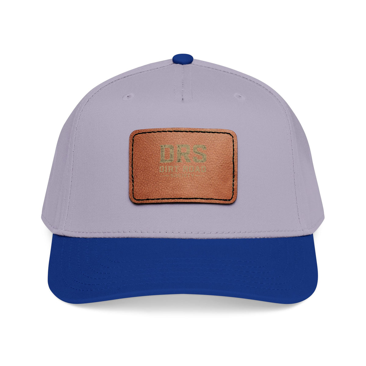 Leather Patch Baseball Cap — Vintage Rectangle Logo Hat