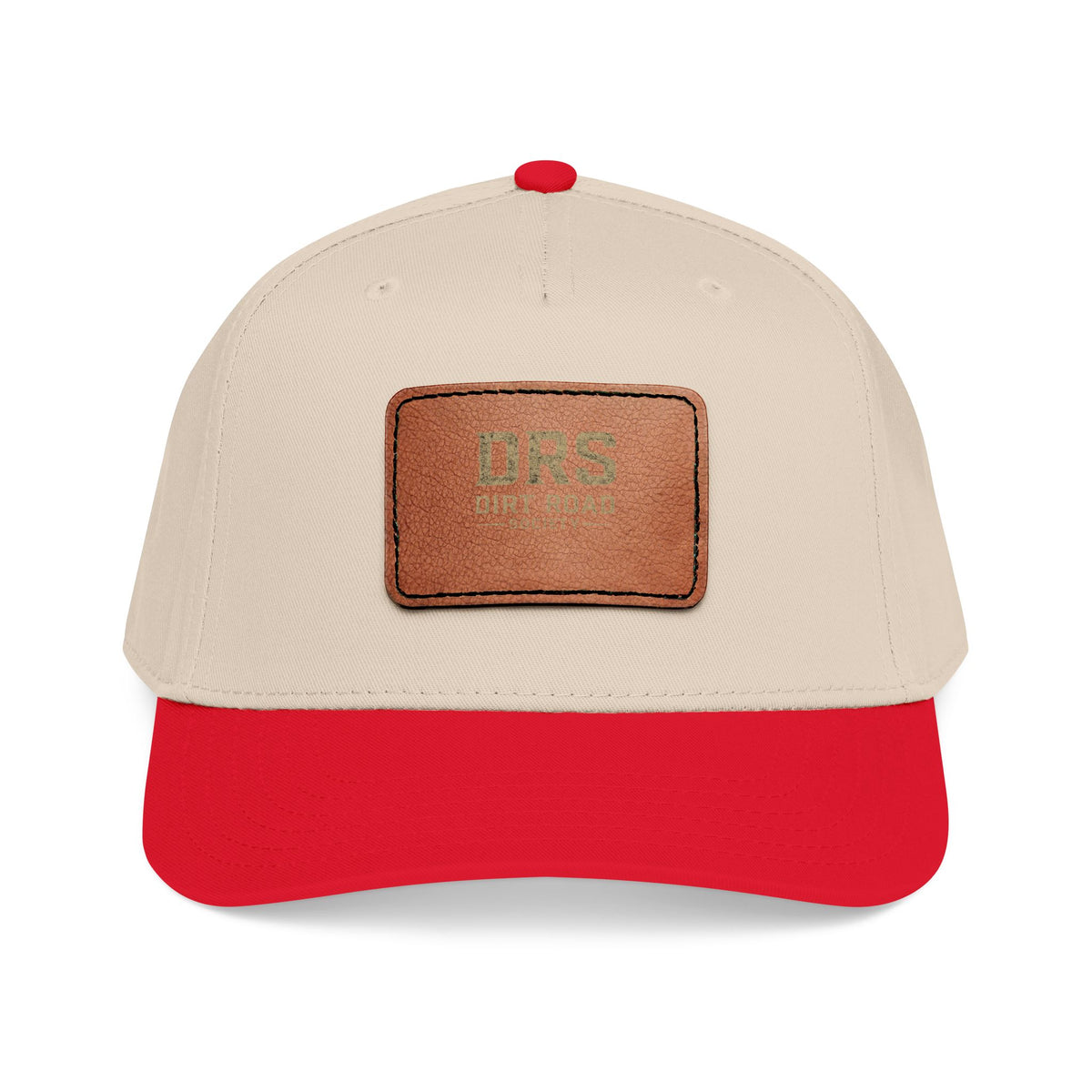 Leather Patch Baseball Cap — Vintage Rectangle Logo Hat