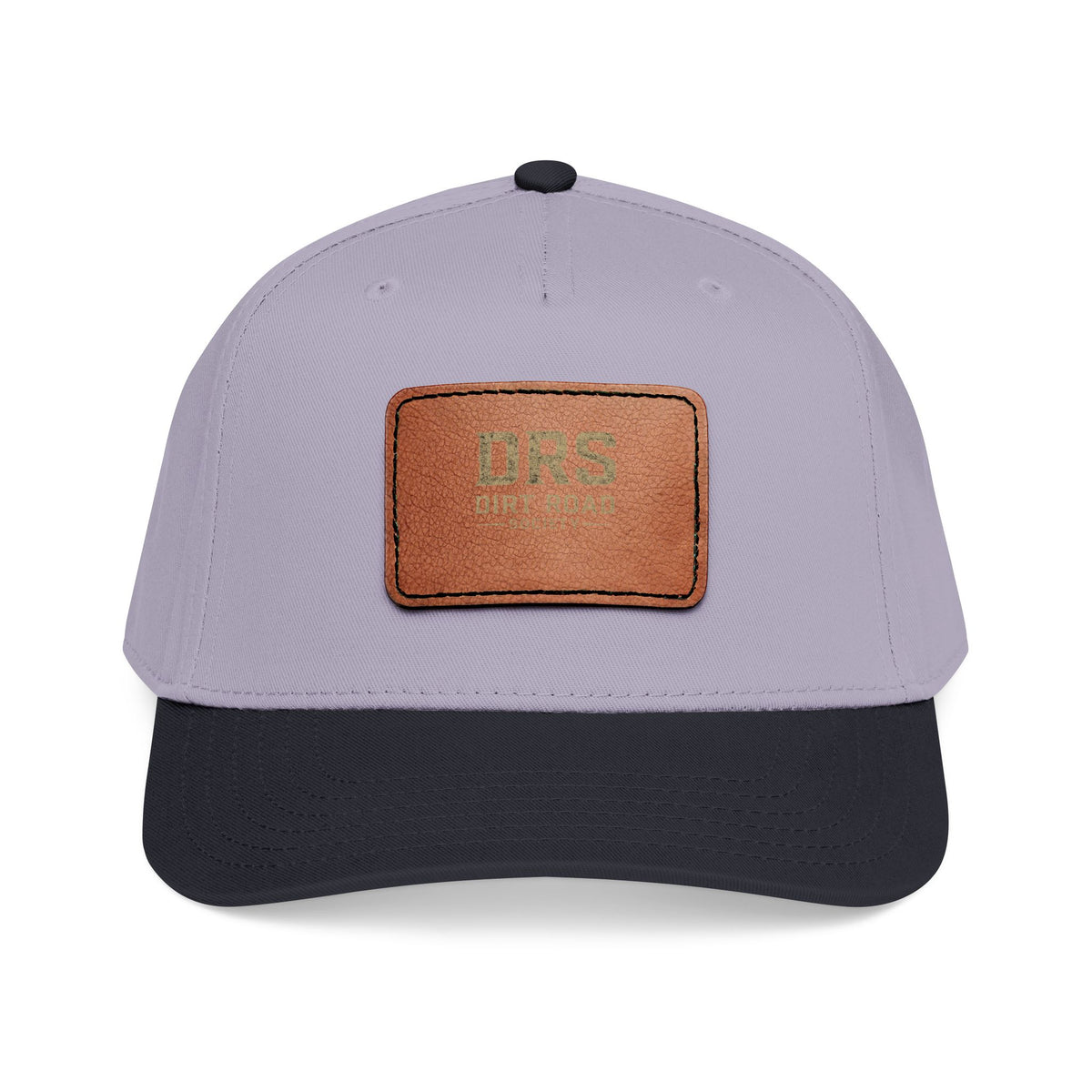 Leather Patch Baseball Cap — Vintage Rectangle Logo Hat