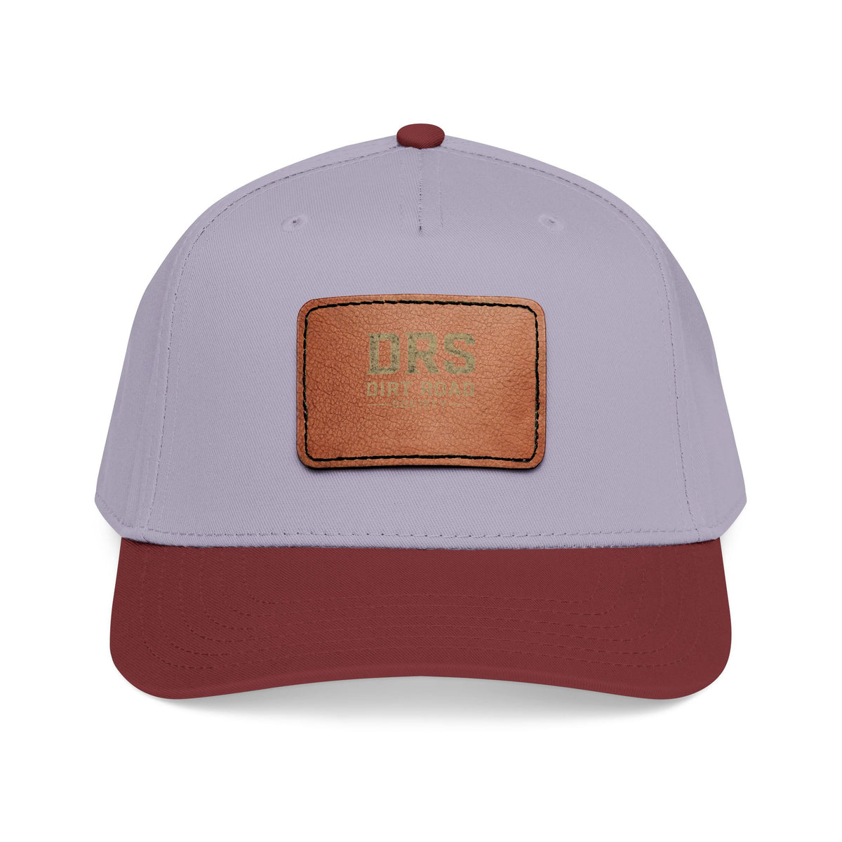 Leather Patch Baseball Cap — Vintage Rectangle Logo Hat