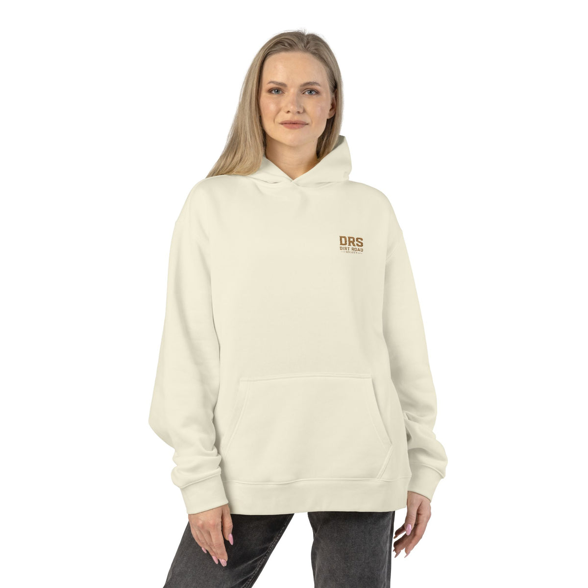 Minimal 'DRS Natural' Relaxed Hoodie — Cozy Casual Pullover