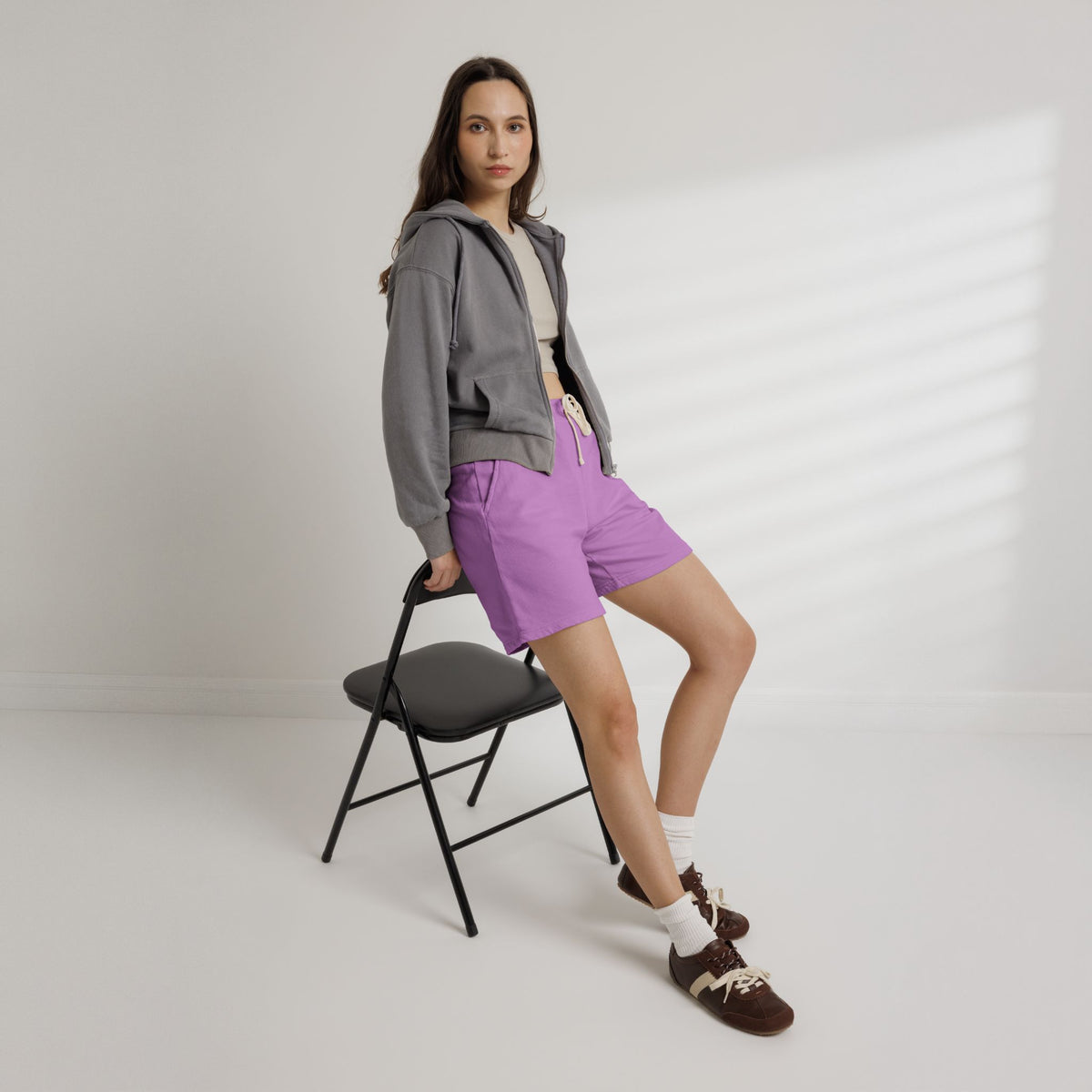 Lightweight Fleece Sweat Shorts — Garment-Dyed Comfort with DRS Logo