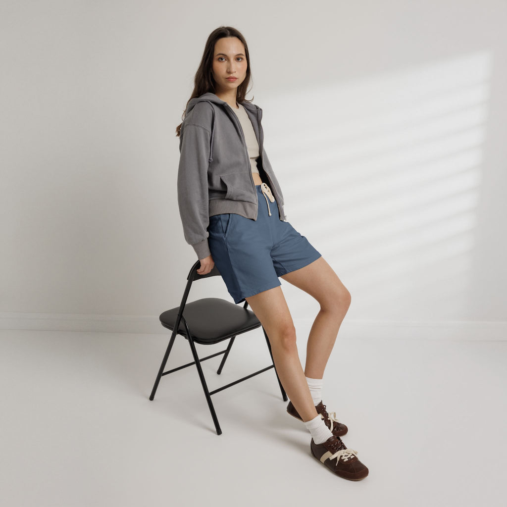 Lightweight Fleece Sweat Shorts — Garment-Dyed Comfort with DRS Logo