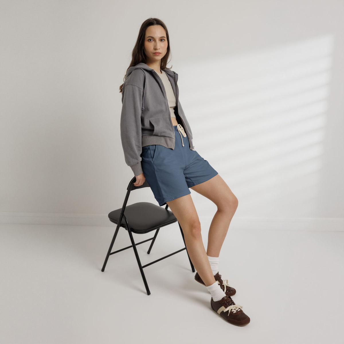 Lightweight Fleece Sweat Shorts — Garment-Dyed Comfort with DRS Logo