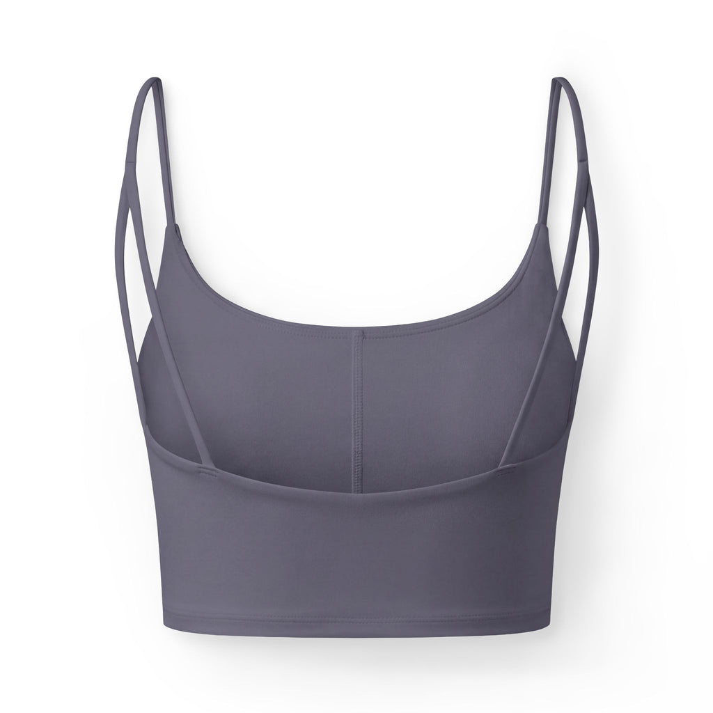 Luxe Women's Crop Bra — Black Gold DRS Minimalist Logo