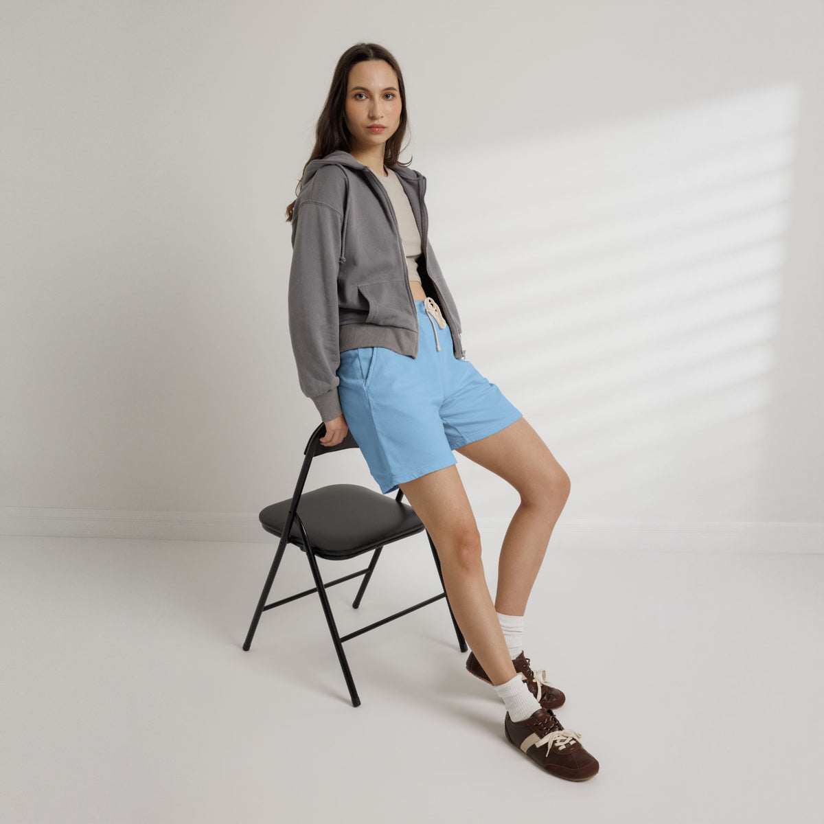 Lightweight Fleece Sweat Shorts — Garment-Dyed Comfort with DRS Logo