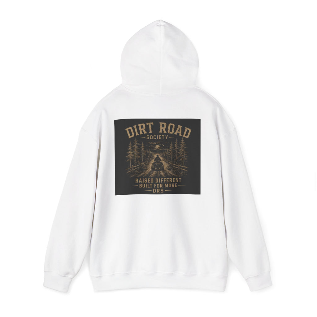 Dirt Road Society Hoodie — 'DRS Raised Different' Rustic Outdoor Pullover