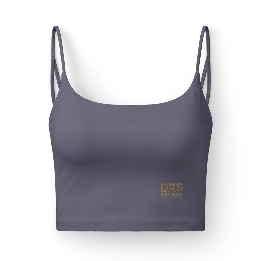 Luxe Women's Crop Bra — Black Gold DRS Minimalist Logo