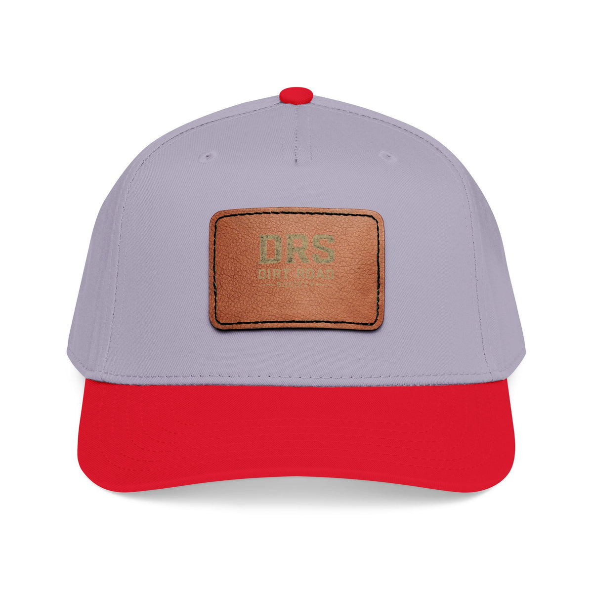 Leather Patch Baseball Cap — Vintage Rectangle Logo Hat