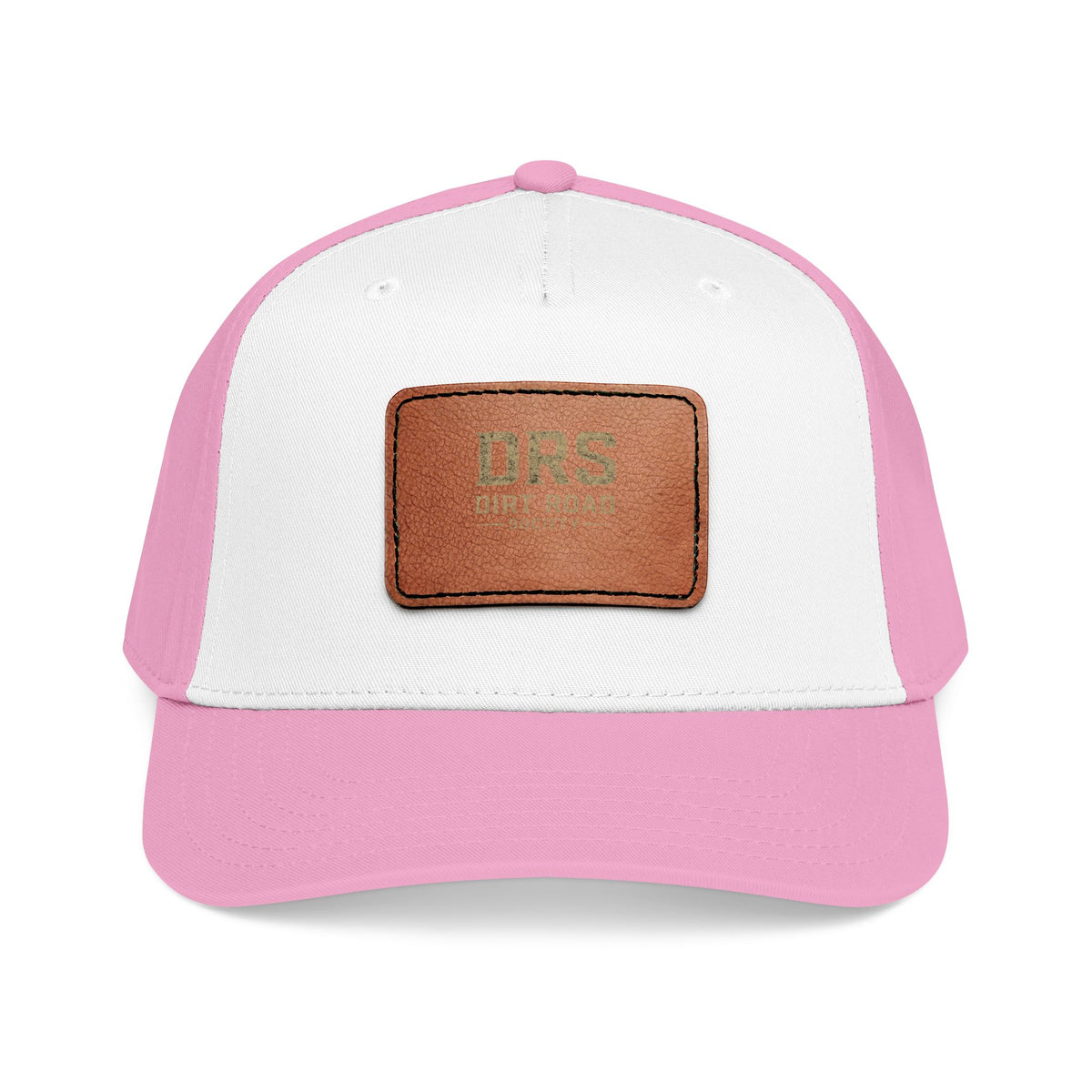 Leather Patch Baseball Cap — Vintage Rectangle Logo Hat