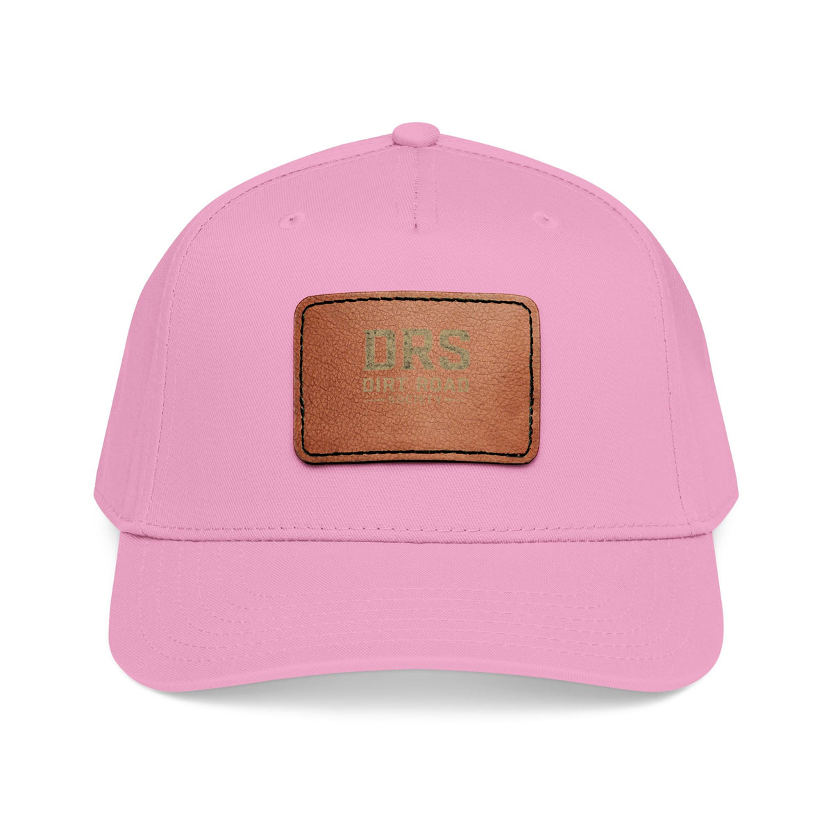 Leather Patch Baseball Cap — Vintage Rectangle Logo Hat