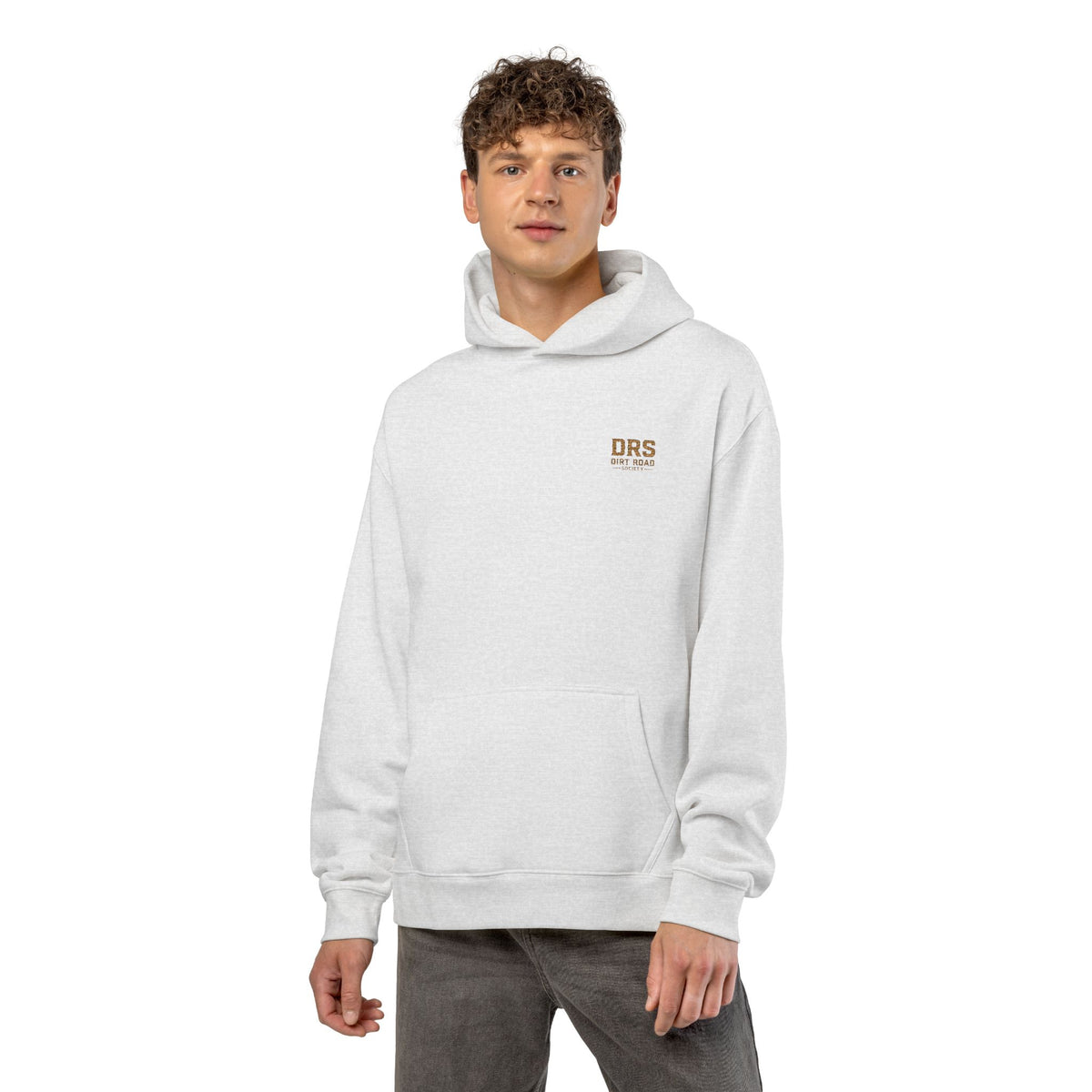 Minimal 'DRS Natural' Relaxed Hoodie — Cozy Casual Pullover