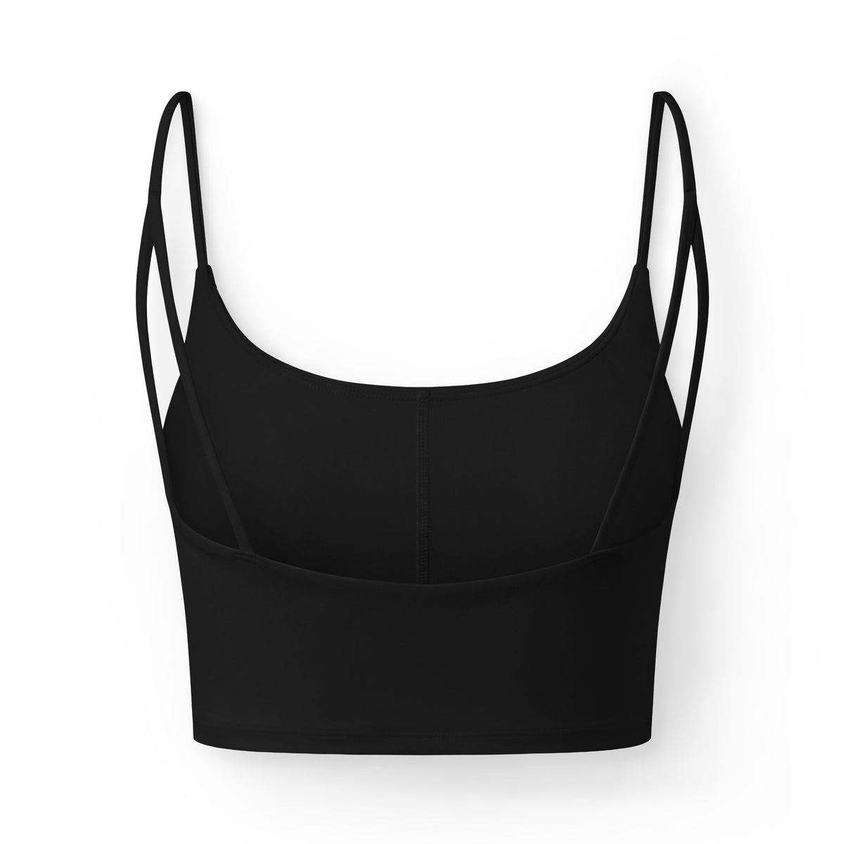 Luxe Women's Crop Bra — Black Gold DRS Minimalist Logo
