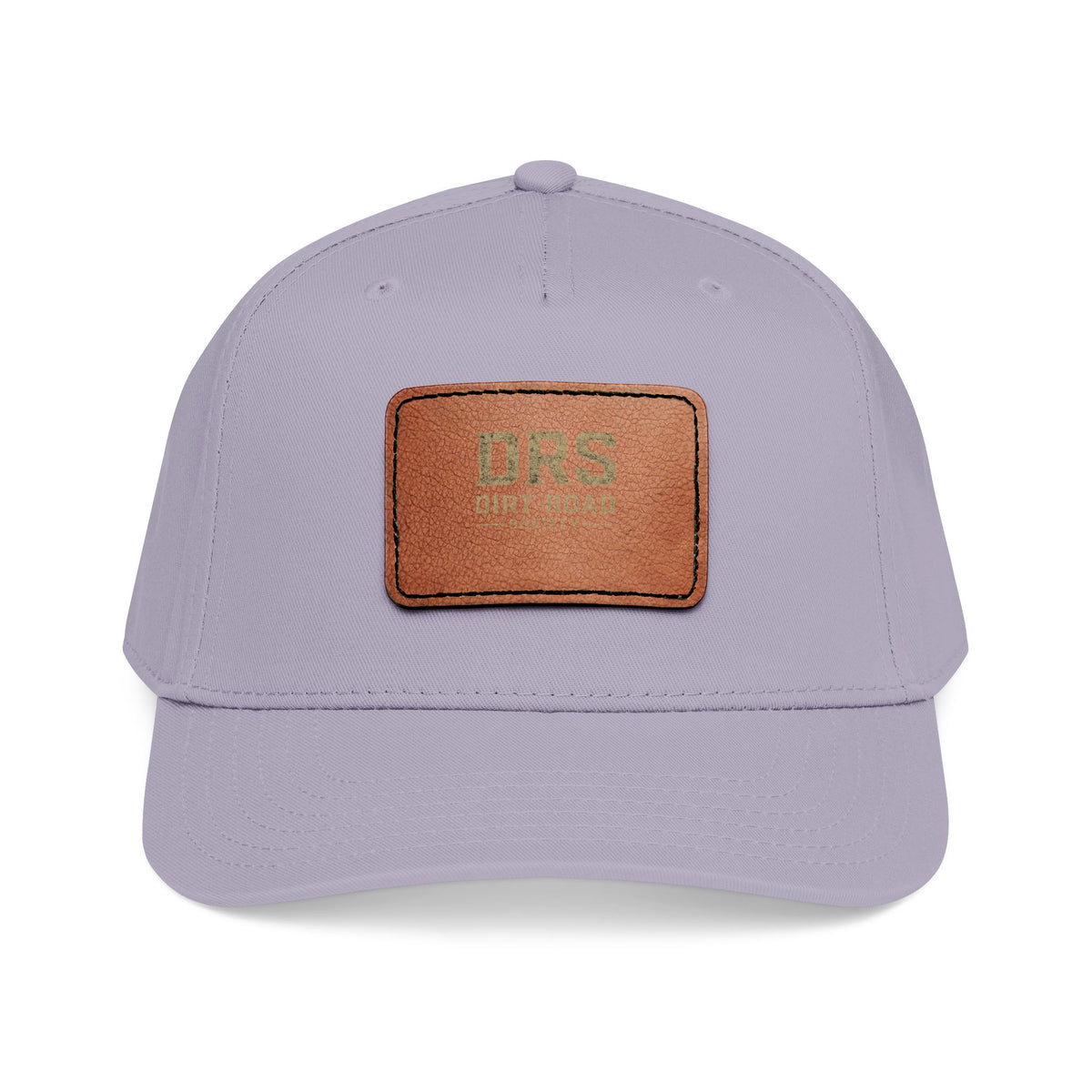 Leather Patch Baseball Cap — Vintage Rectangle Logo Hat