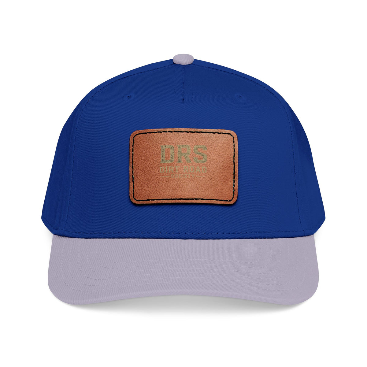 Leather Patch Baseball Cap — Vintage Rectangle Logo Hat