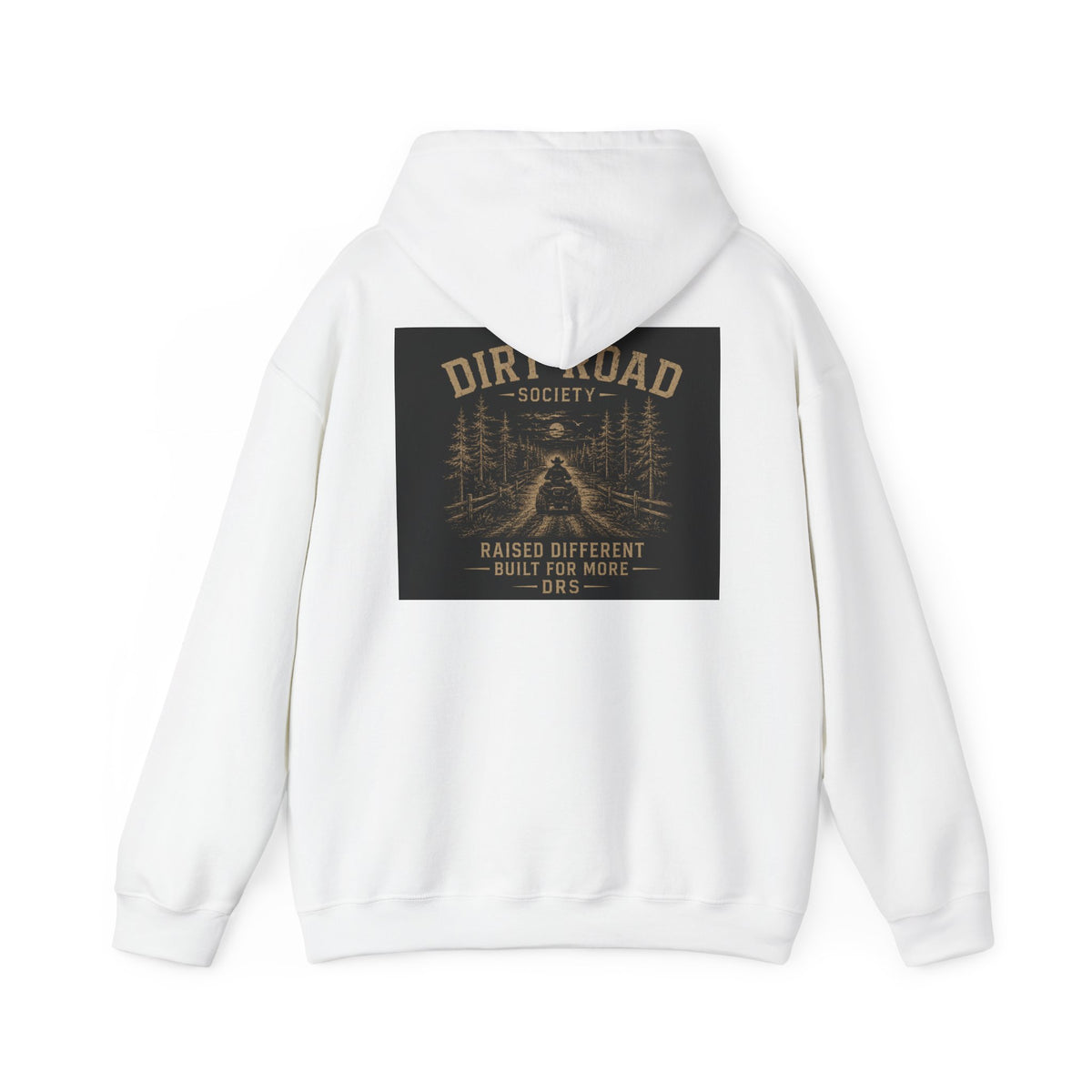 Dirt Road Society Hoodie — 'DRS Raised Different' Rustic Outdoor Pullover
