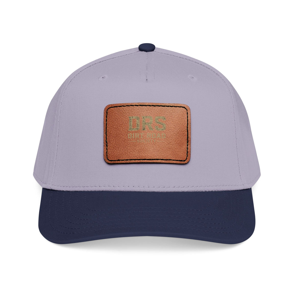 Leather Patch Baseball Cap — Vintage Rectangle Logo Hat
